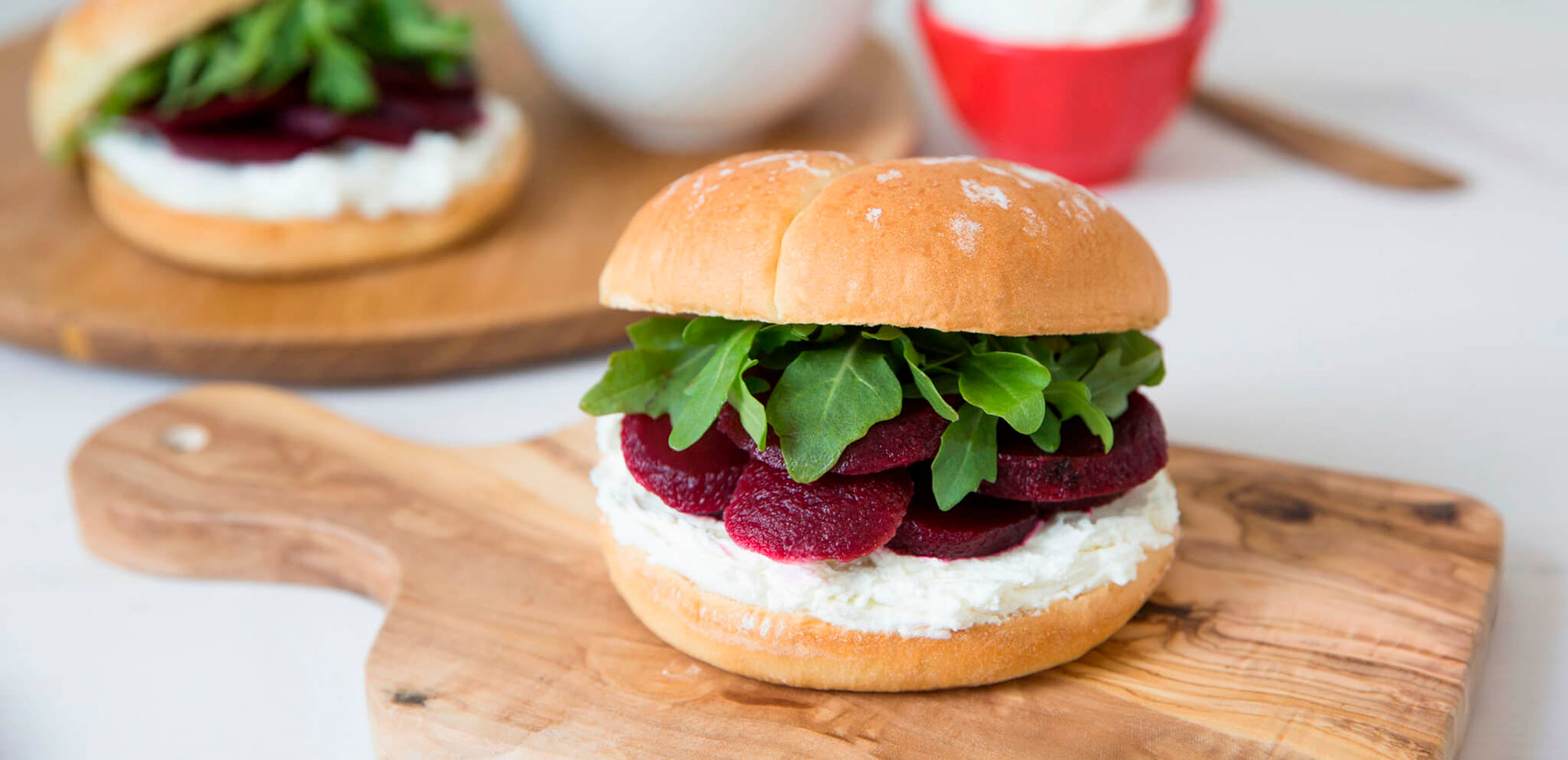 Grilled Beet Arugula & Goat Cheese Sandwich