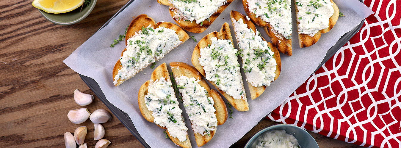 Whipped Goat Cheese Crostini