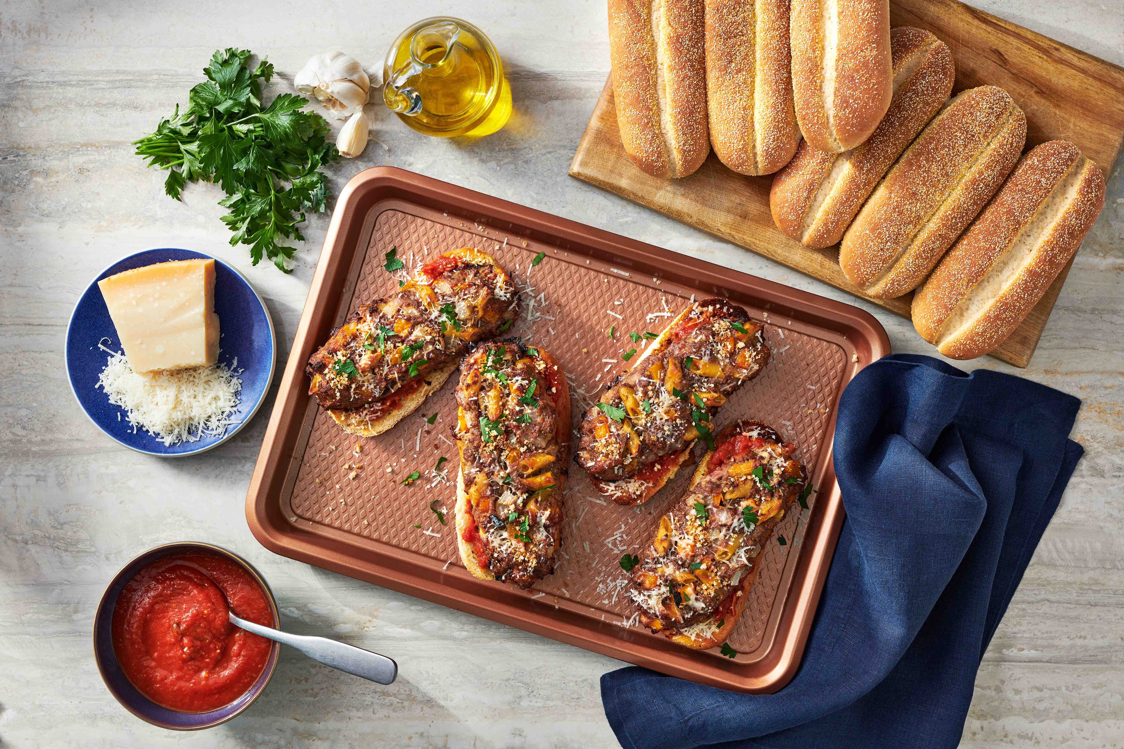 Pasta & Meatball Meat Loaf Sandwich