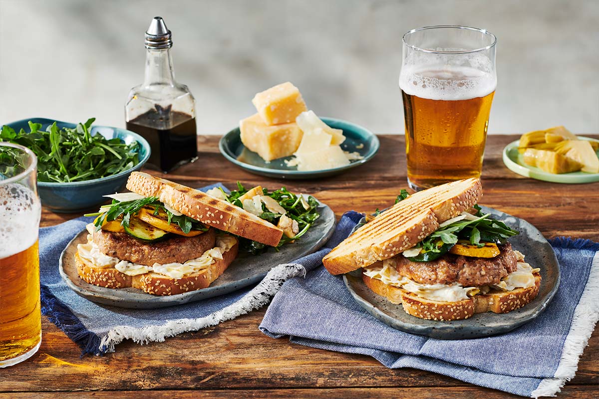 Sesame Seed Pork & Parmesan Sandwiches