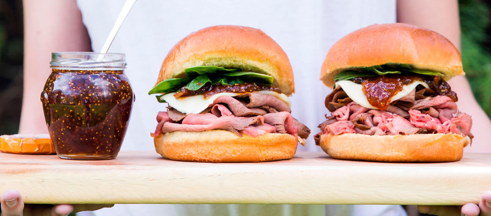 Roast Beef, Provolone & Fig Jam Sandwich