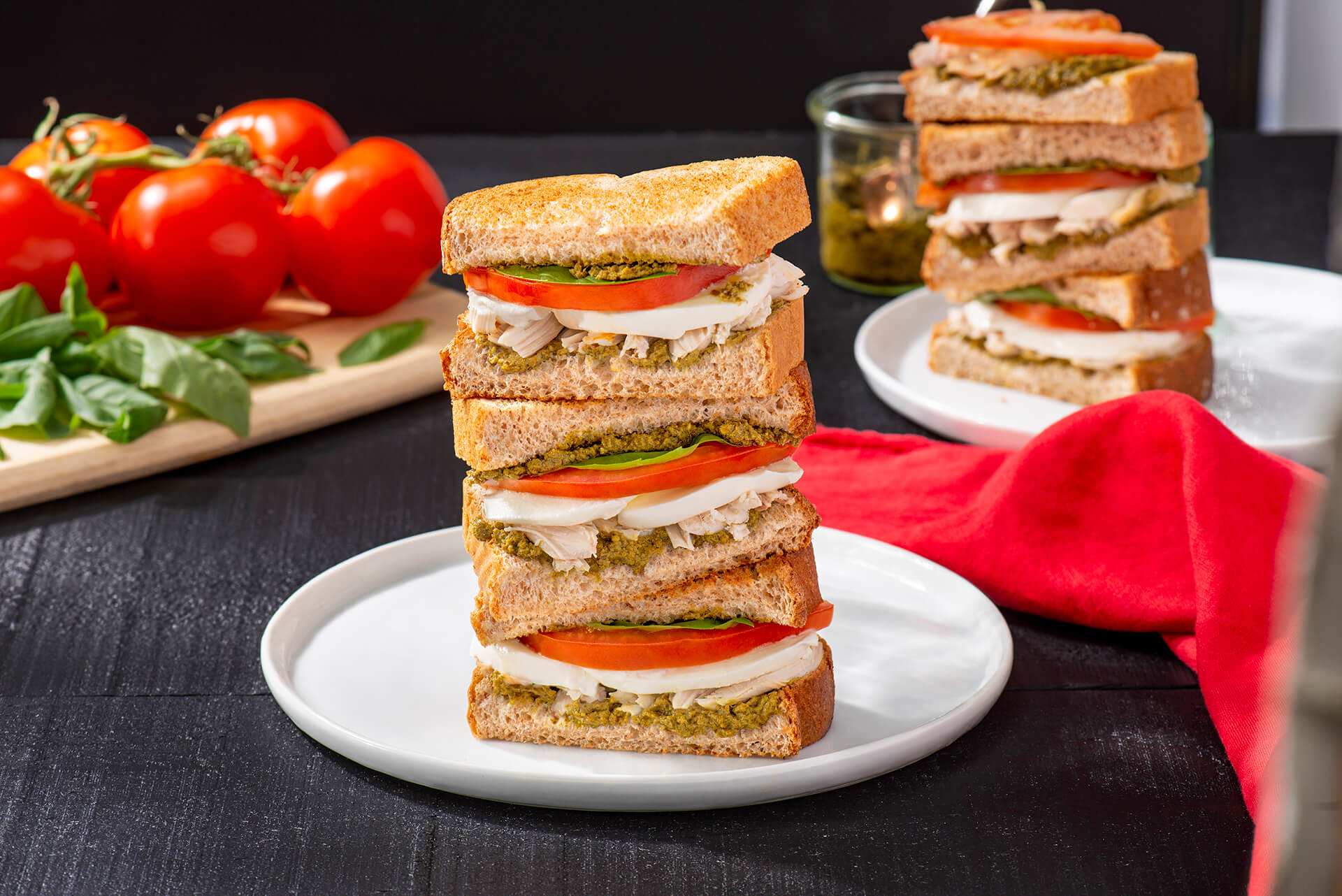 Roasted Chicken Caprese Sandwich