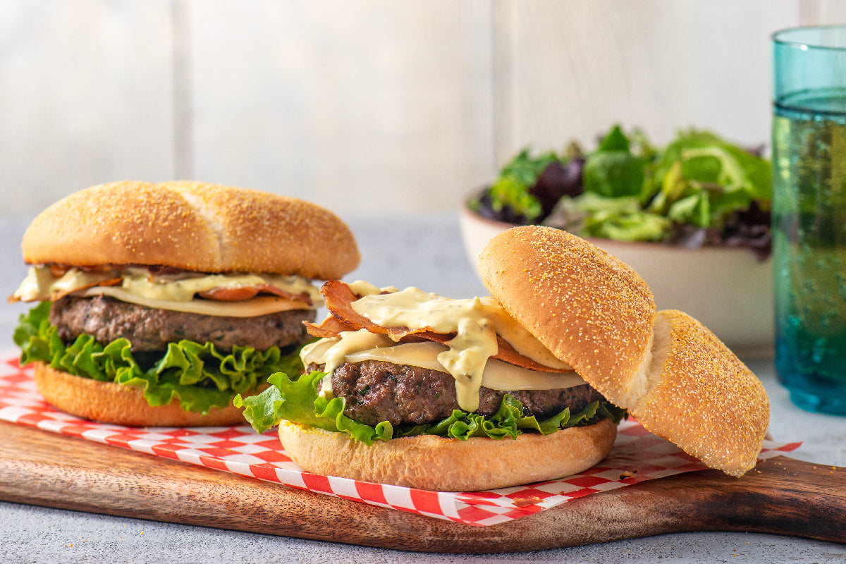 Crispy Prosciutto and Provolone Burgers