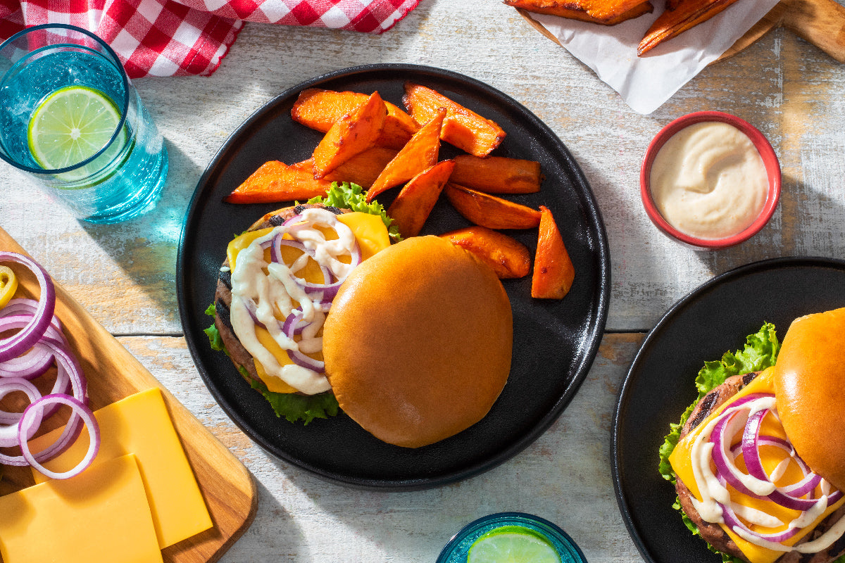 Sweet and Spicy Turkey Cheeseburgers