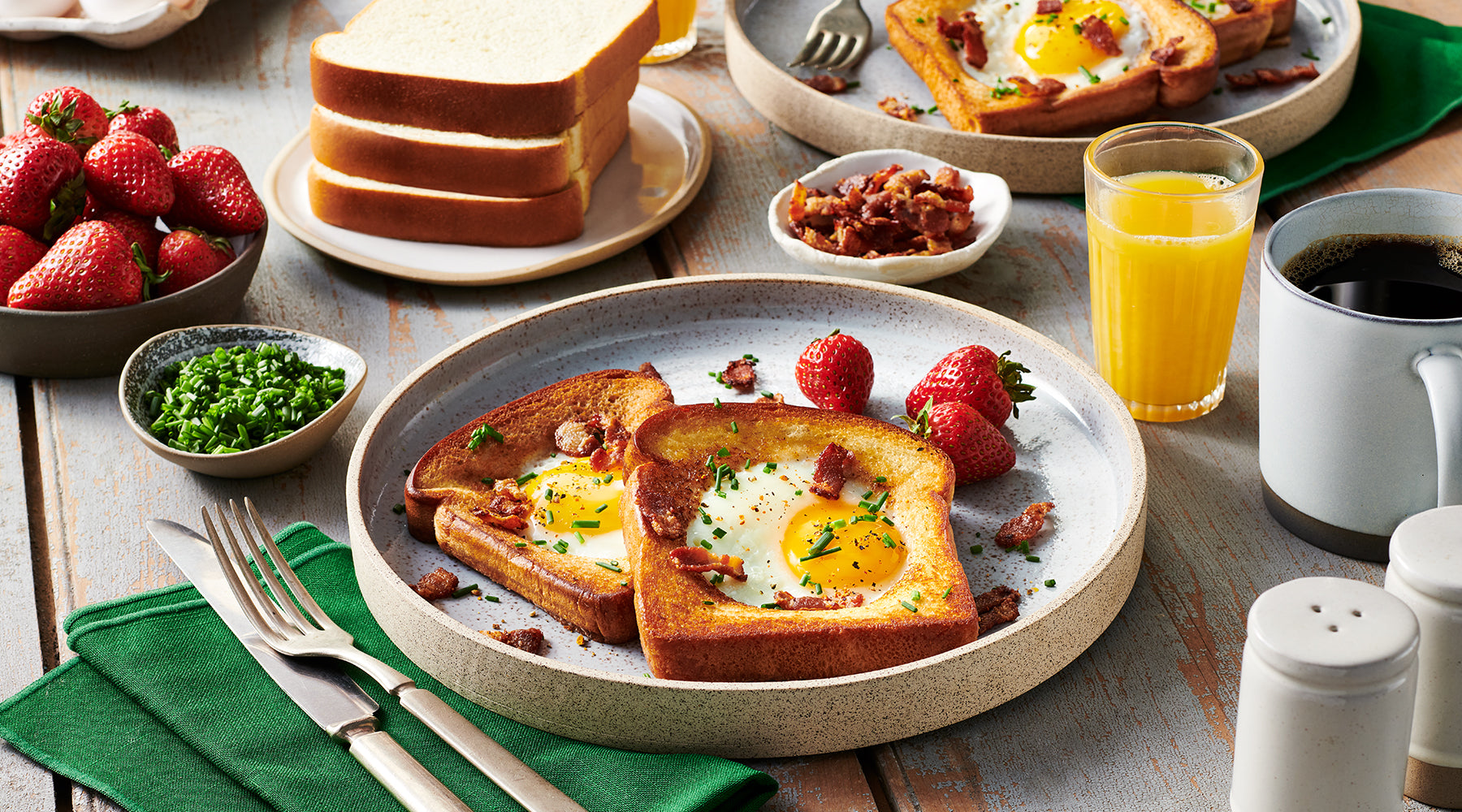 Brioche Style Baked Egg in a Hole