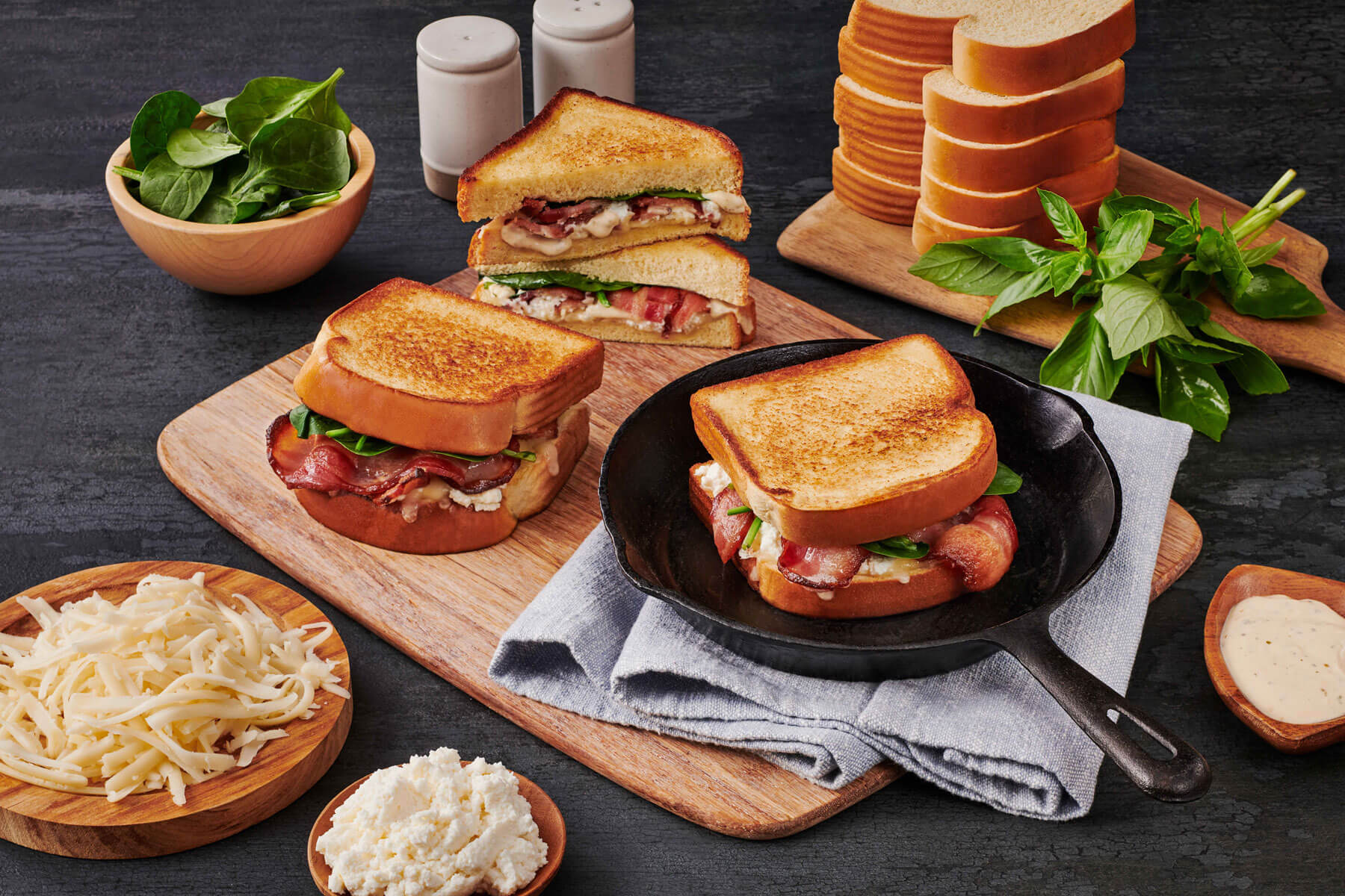 White Pizza Sauce Grilled Cheese