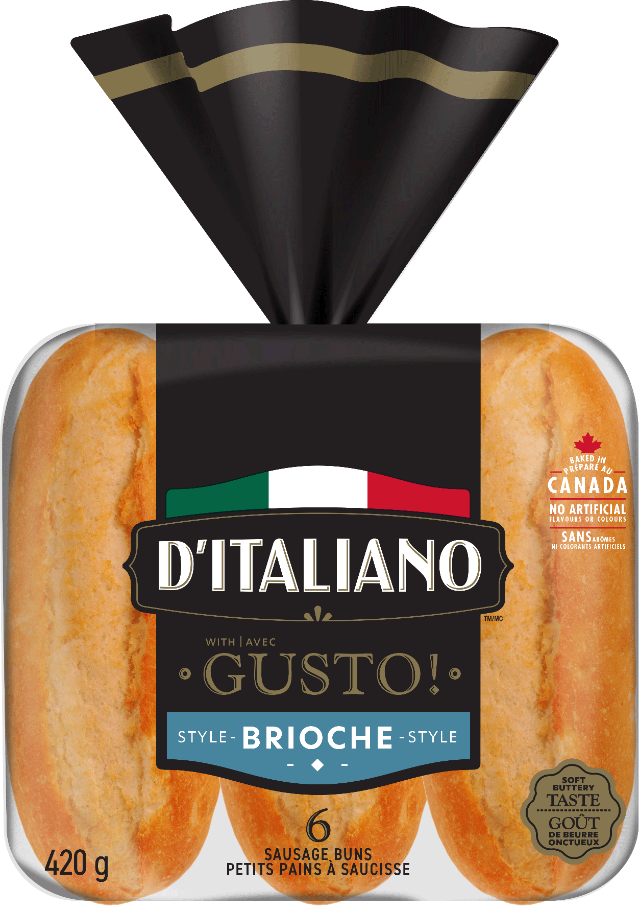 D’Italiano with Gusto!™ Brioche Style Sausage Buns