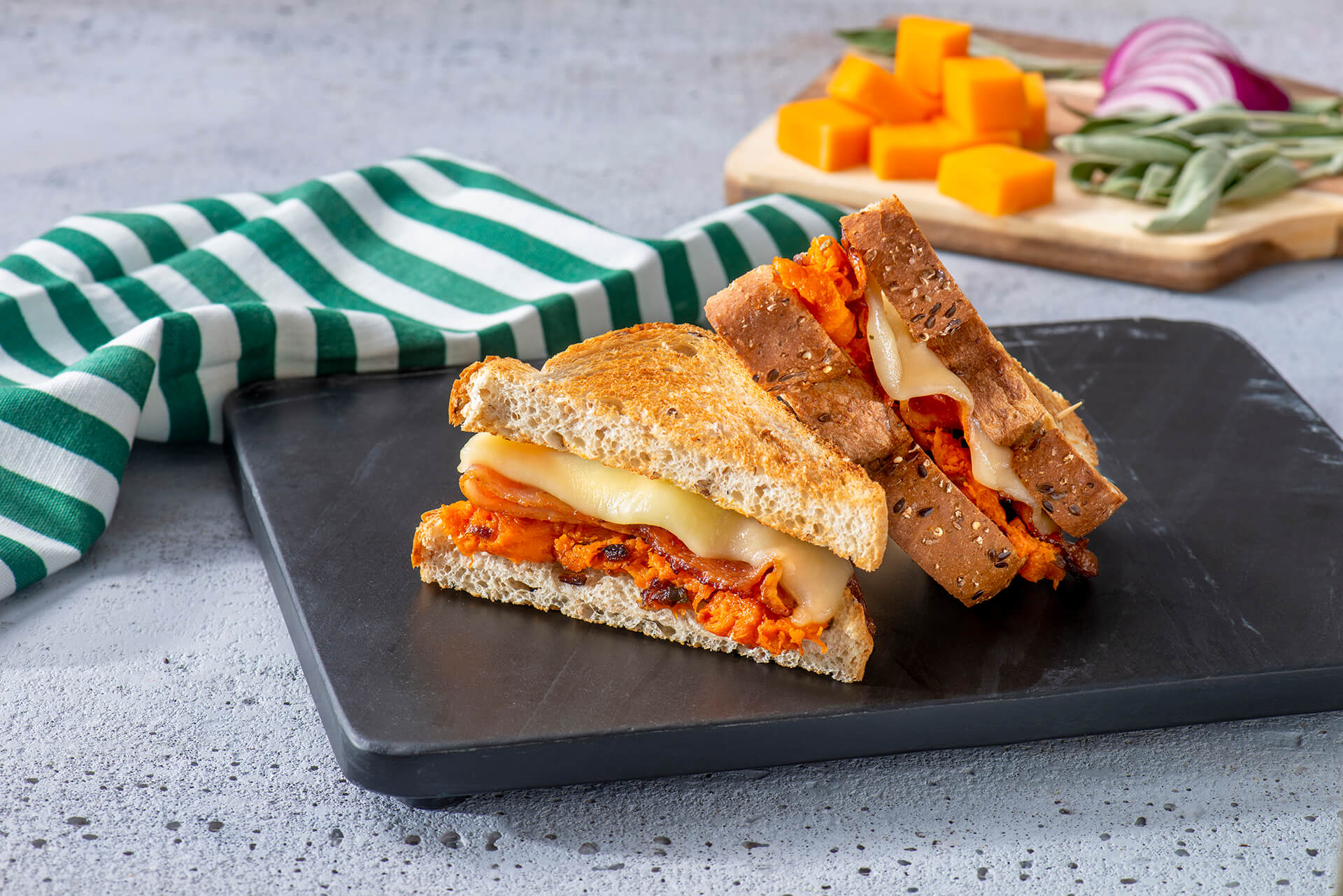Bacon and Butternut Squash Grilled Cheese