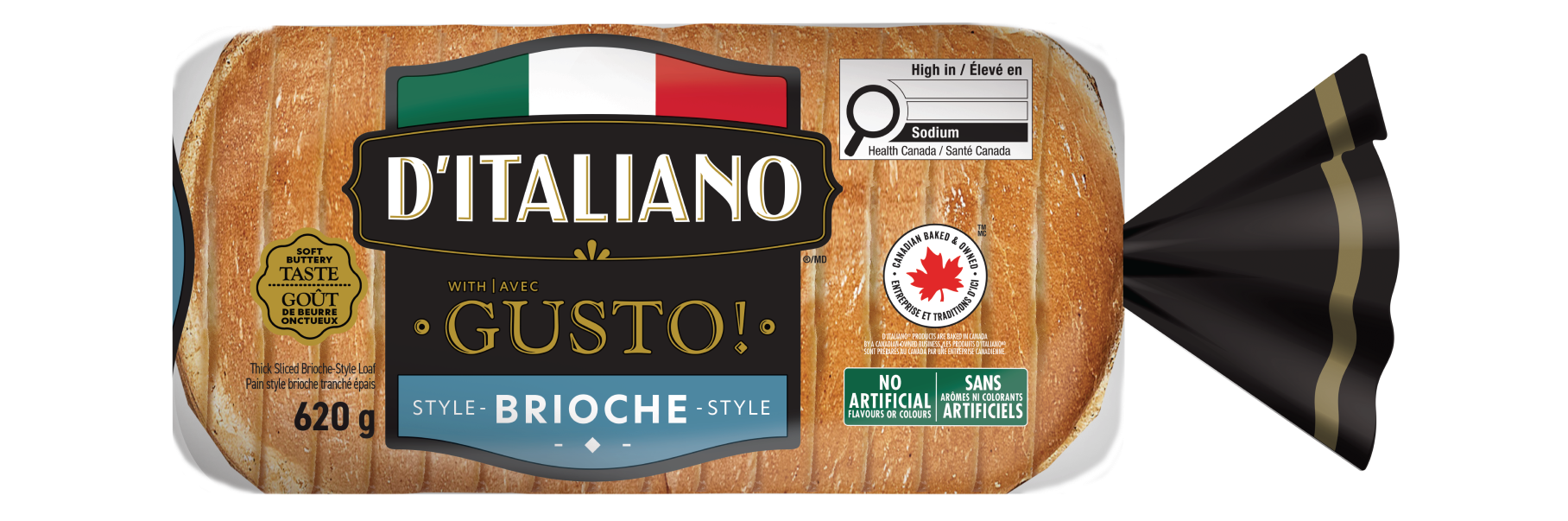 D’Italiano with Gusto!<sup>™</sup> Brioche Style Thick Sliced Loaf
