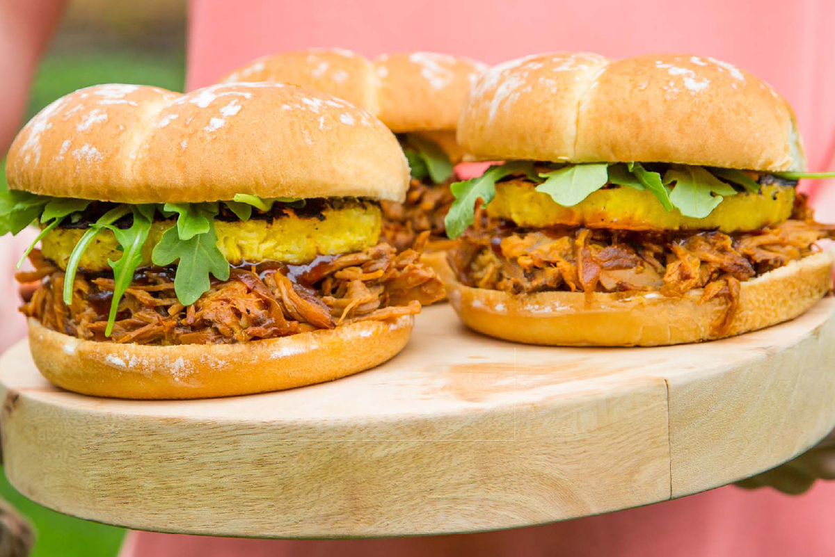 Hawaiian Inspired Pulled Pork Sandwich