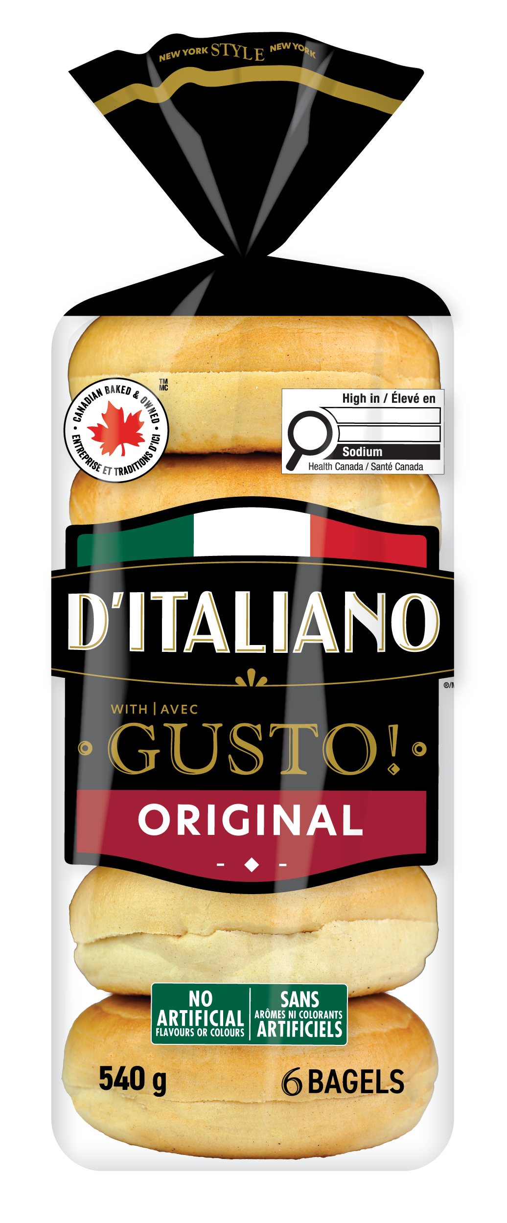 D’Italiano avec Gusto!<sup>ᴹᴰ</sup> bagel classiques original