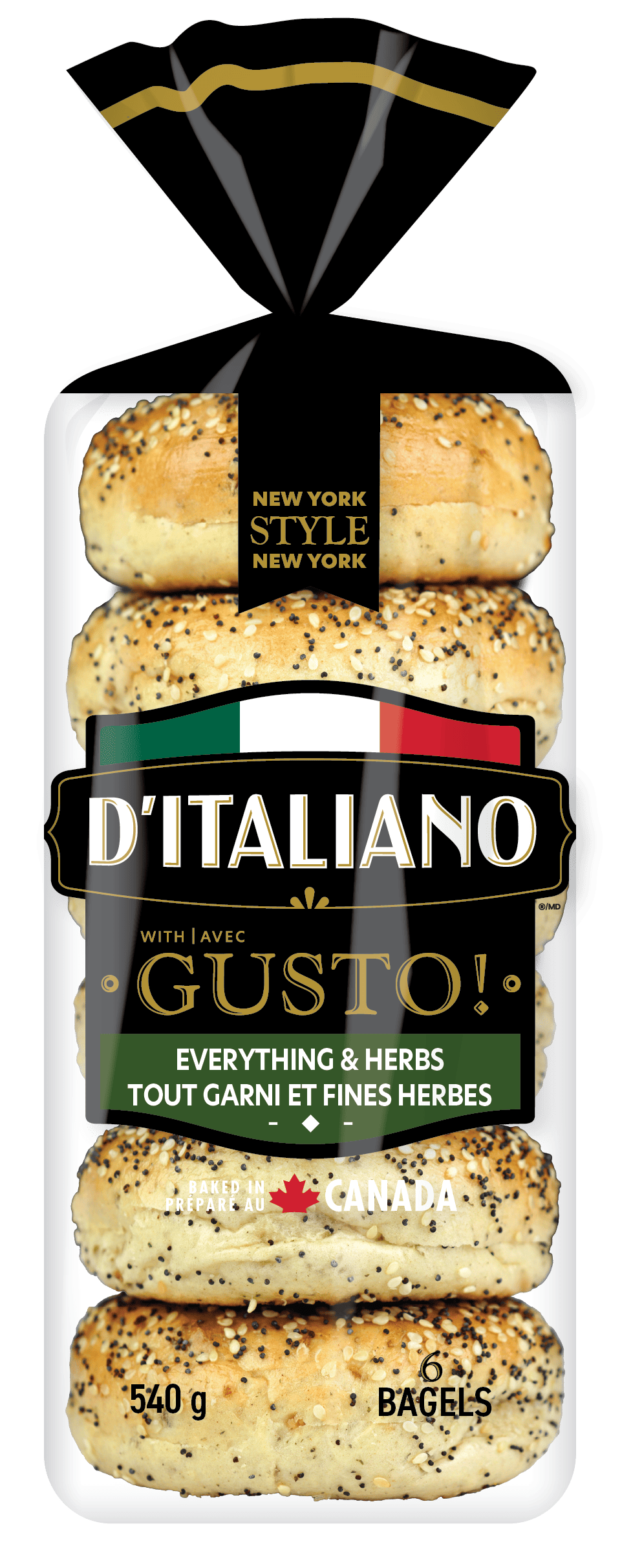 D’Italiano with Gusto!™ Everything & Herbs Bagel