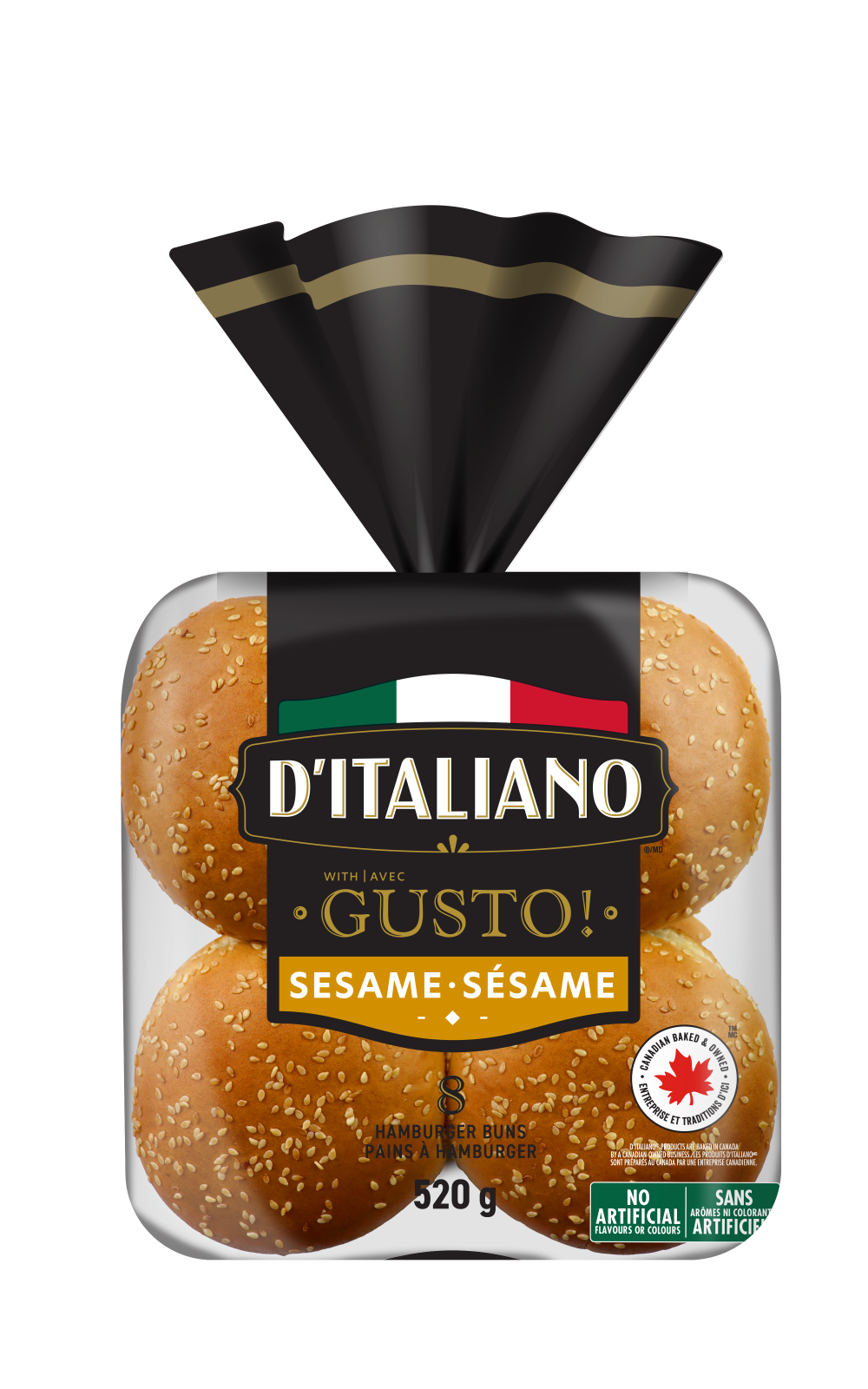 Pains à hamburger avec sésame D’Italiano avec Gusto!<sup>ᴹᴰ</sup> 